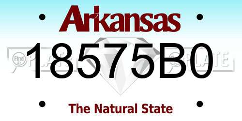 18575B0 Arkansas License Plate