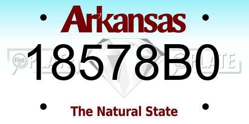 18578B0 Arkansas License Plate