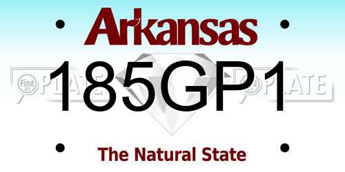 185GP1 Arkansas License Plate
