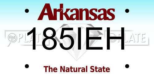 185IEH Arkansas License Plate