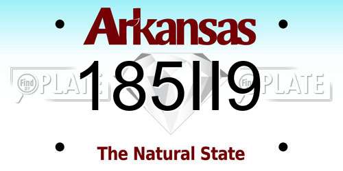 185II9 Arkansas License Plate