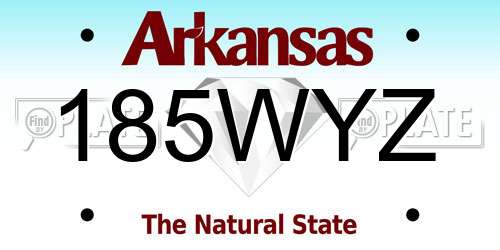 185WYZ Arkansas License Plate