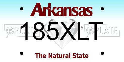 185XLT Arkansas License Plate