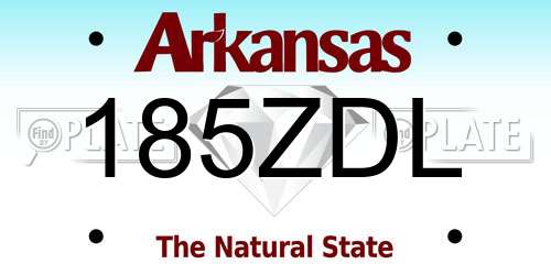 185ZDL Arkansas License Plate