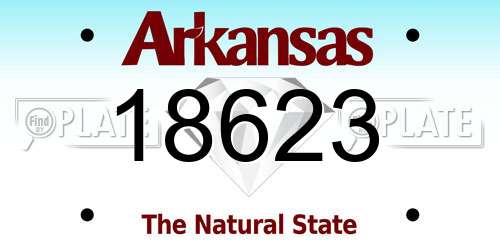 18623 Arkansas License Plate