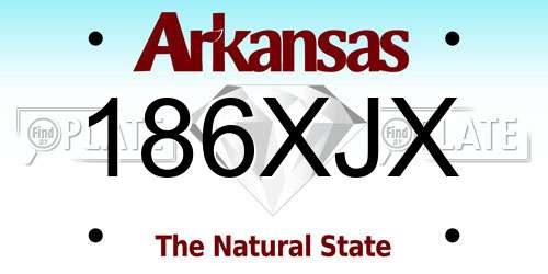 186XJX Arkansas License Plate