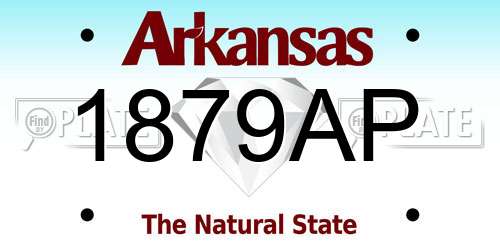 1879AP Arkansas License Plate