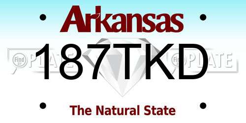 187TKD Arkansas License Plate