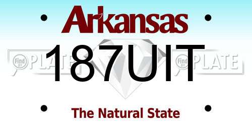187UIT Arkansas License Plate