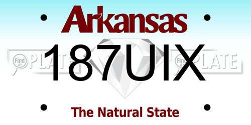 187UIX Arkansas License Plate