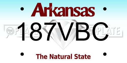 187VBC Arkansas License Plate