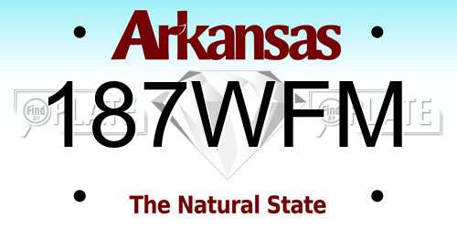 187WFM Arkansas License Plate