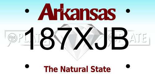 187XJB Arkansas License Plate