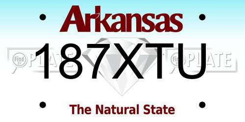 187XTU Arkansas License Plate