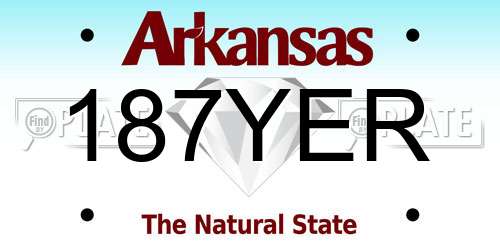 187YER Arkansas License Plate