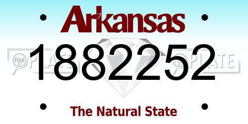 1882252 Arkansas License Plate