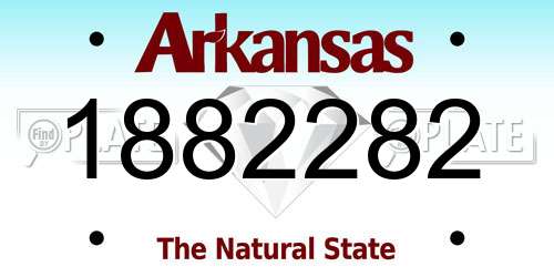 1882282 Arkansas License Plate