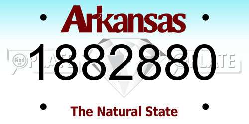 1882880 Arkansas License Plate