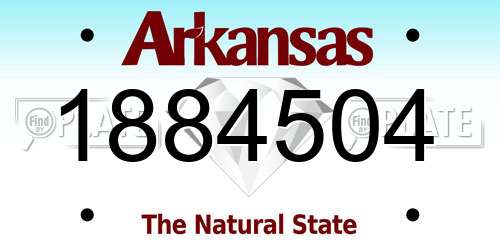 1884504 Arkansas License Plate