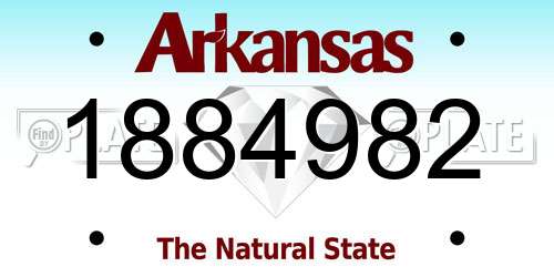 1884982 Arkansas License Plate