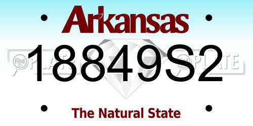 18849S2 Arkansas License Plate