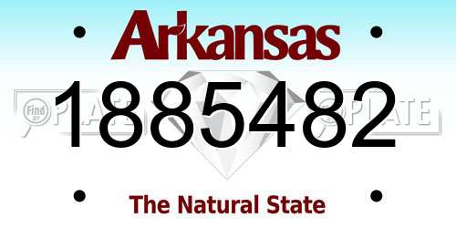 1885482 Arkansas License Plate