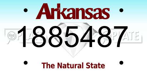 1885487 Arkansas License Plate
