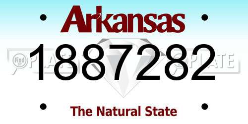 1887282 Arkansas License Plate