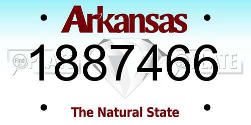 1887466 Arkansas License Plate