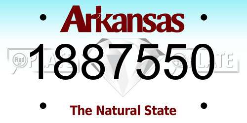 1887550 Arkansas License Plate