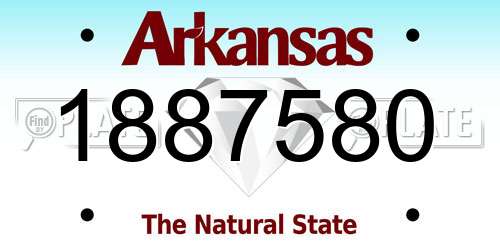 1887580 Arkansas License Plate