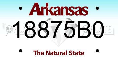 18875B0 Arkansas License Plate