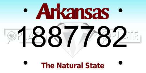 1887782 Arkansas License Plate
