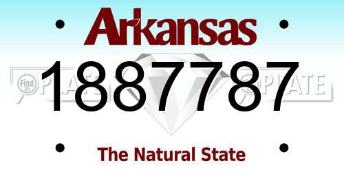 1887787 Arkansas License Plate