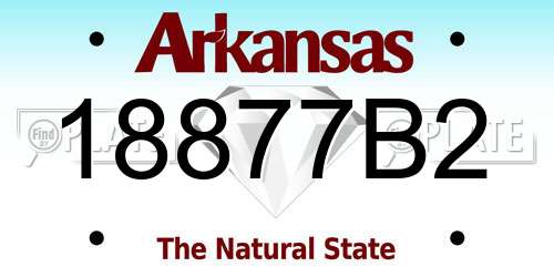 18877B2 Arkansas License Plate