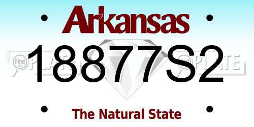 18877S2 Arkansas License Plate