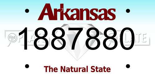 1887880 Arkansas License Plate