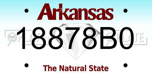18878B0 Arkansas License Plate