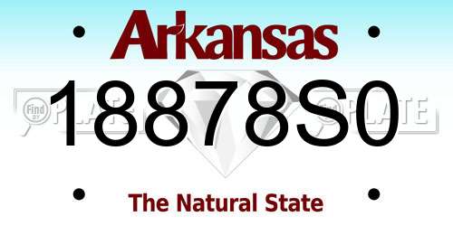18878S0 Arkansas License Plate