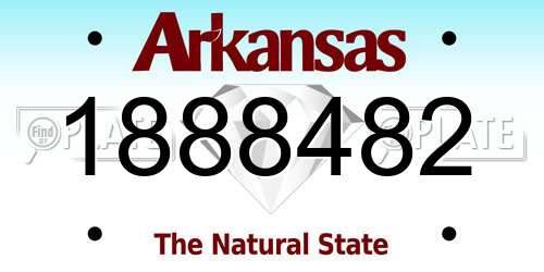 1888482 Arkansas License Plate