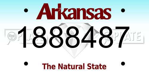 1888487 Arkansas License Plate