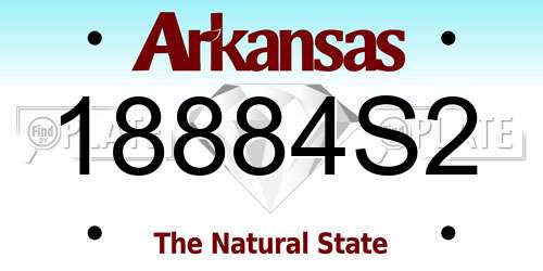 18884S2 Arkansas License Plate