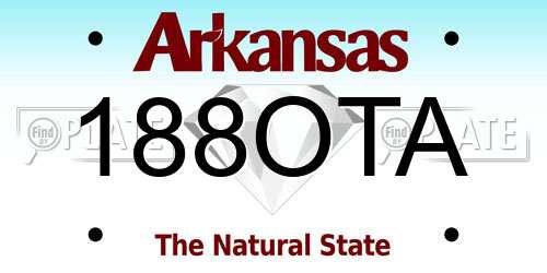 188OTA Arkansas License Plate