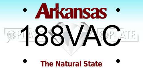 188VAC Arkansas License Plate