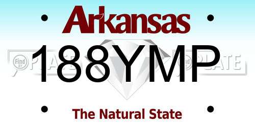 188YMP Arkansas License Plate