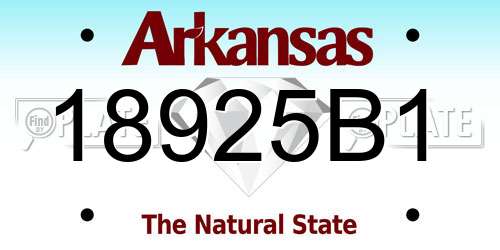 18925B1 Arkansas License Plate