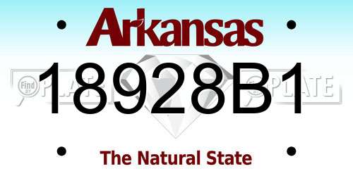 18928B1 Arkansas License Plate