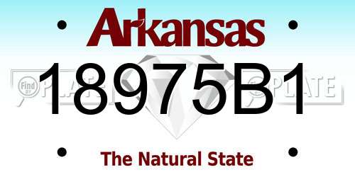 18975B1 Arkansas License Plate