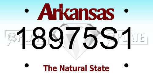 18975S1 Arkansas License Plate