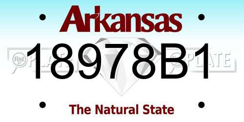 18978B1 Arkansas License Plate